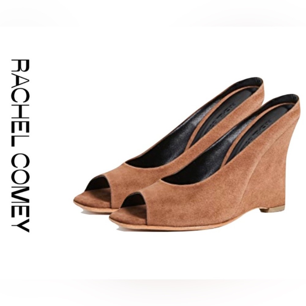 NWOT $396 Caramel Rachel Comey Suede Wedges - 7.5